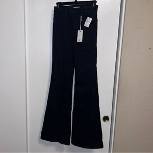 Good American Jeans Flare Pullon Mid Rise Stretch Denim Womens Size Small